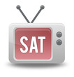 Cartoon-style TV Icon with "Sat" wording on screen