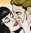 Pareja de Enamorados Besandose Pareja de Enamorados Besandose