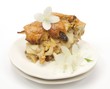 apple casserole and jasmine flowers