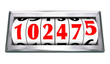 Odometer Wheels Numbers Age Mileage of Vehicle