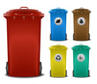 recycling bins