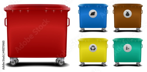 Vector: recycling bins recycling bins
