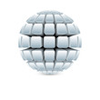 Vector: 3d silver ball 3d silver ball