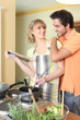Couple in the kitchen