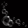A transparent soap bubble background design