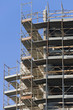 Scaffolding in a building site