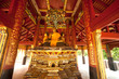 Ancient and famous buddha in temple,Northern of Thailand.