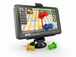 GPS. Global positioning system and thumbtacks GPS. Global positioning system and thumbtacks