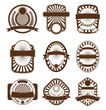 Label Emblem Crest Set