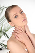 Portrait of a young woman with natural makeup