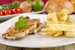 pork chops with french fries pork chops with french fries