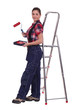young female painter