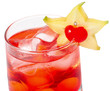 Red cocktaile with tonic and grenadine Red cocktaile with tonic and grenadine