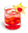 Red cocktaile with tonic and grenadine Red cocktaile with tonic and grenadine