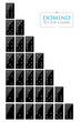 Vector illustration of set for a game of dominoes