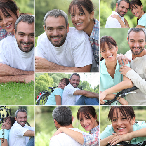 Photo: Collage of a couple enjoying a summer's day together Collage of a couple enjoying a summer's day together