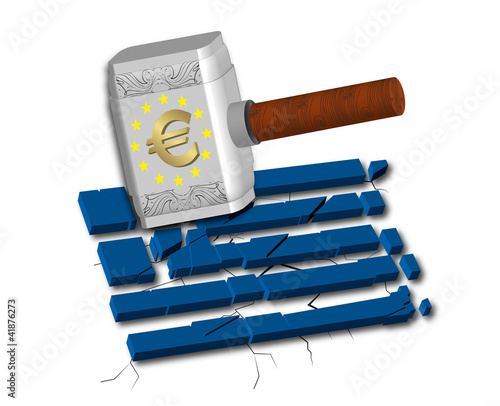 Vector: Euro Causes Recession at Greece Euro Causes Recession at Greece