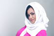 sensual portrait of a fresh beauty arabian girl with hijab