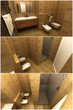 3d interior of the bathroom with a shower