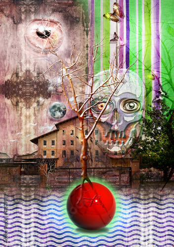 Illustration: Tree in the strange night Tree in the strange night