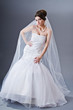 Bride in wedding dress in studio shooting