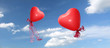 zwei Herzluftballons