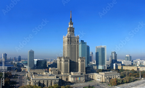 Photo: Warsaw panorama with palace science and culture Warsaw panorama with palace science and culture
