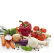 Vegetables and spices with herbs