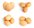 Photo: Eggs isolated on white background Eggs isolated on white background