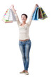 Girl after the shopping spree