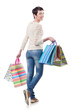 Girl after the shopping spree