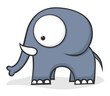 Big-eyed elephant