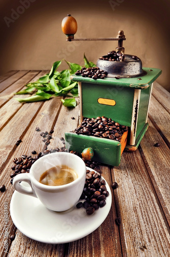 Photo: Expresso with coffee grinder Expresso with coffee grinder