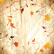 Autumn wooden background
