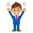 ビジネスマン イラスト 憤慨