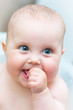 closeup portrait of adorable baby