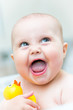 closeup portrait of adorable baby