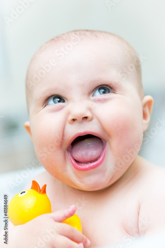 Photo: closeup portrait of adorable baby closeup portrait of adorable baby