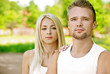 Photo: beautiful couple dressed in white beautiful couple dressed in white