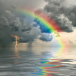 rainbow over ocean