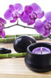 orchidea viola  con candele 2