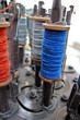 Photo: Flechtmaschine mit Garnrollen Flechtmaschine mit Garnrollen