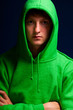 young man in hood