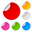 Blank colored vector stickers