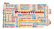word cloud map of Pennsylvania state, usa
