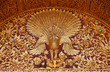Photo: pattern of golden peacock sculpture pattern of golden peacock sculpture