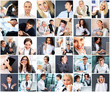 Collection of different people portraits