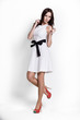 Beautifull woman in white dress