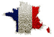 Illustration of france with flag and blocks Illustration of france with flag and blocks