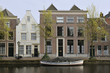 houses and boat, leiden